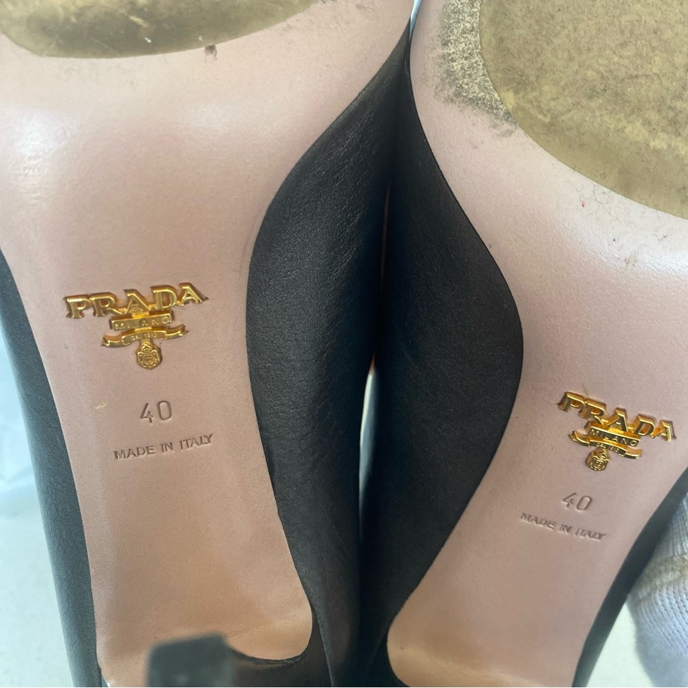 Prada Calzature Donna Vitello Mordore, Women’s 39.5 | US 9.5 Color: Piombo - Picture 10 of 11